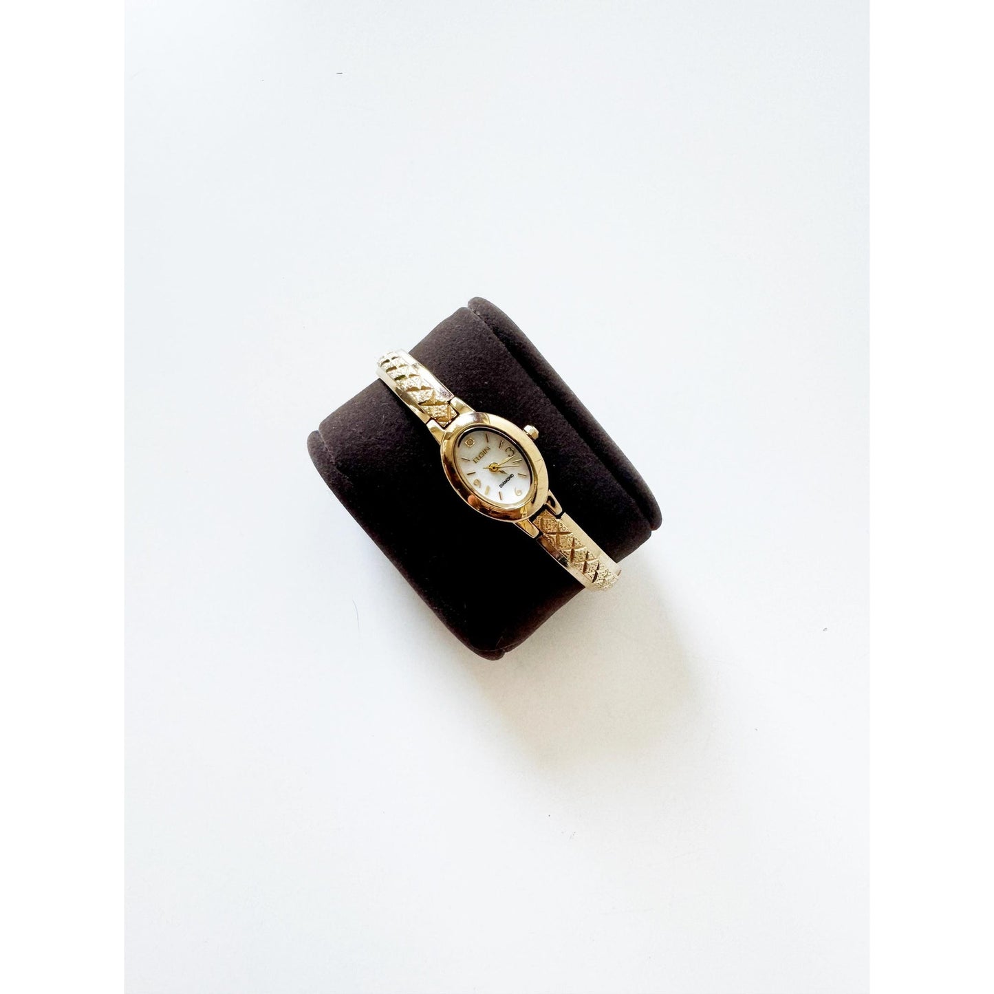 Vintage Small Gold Watch with Oval Face | Elgin