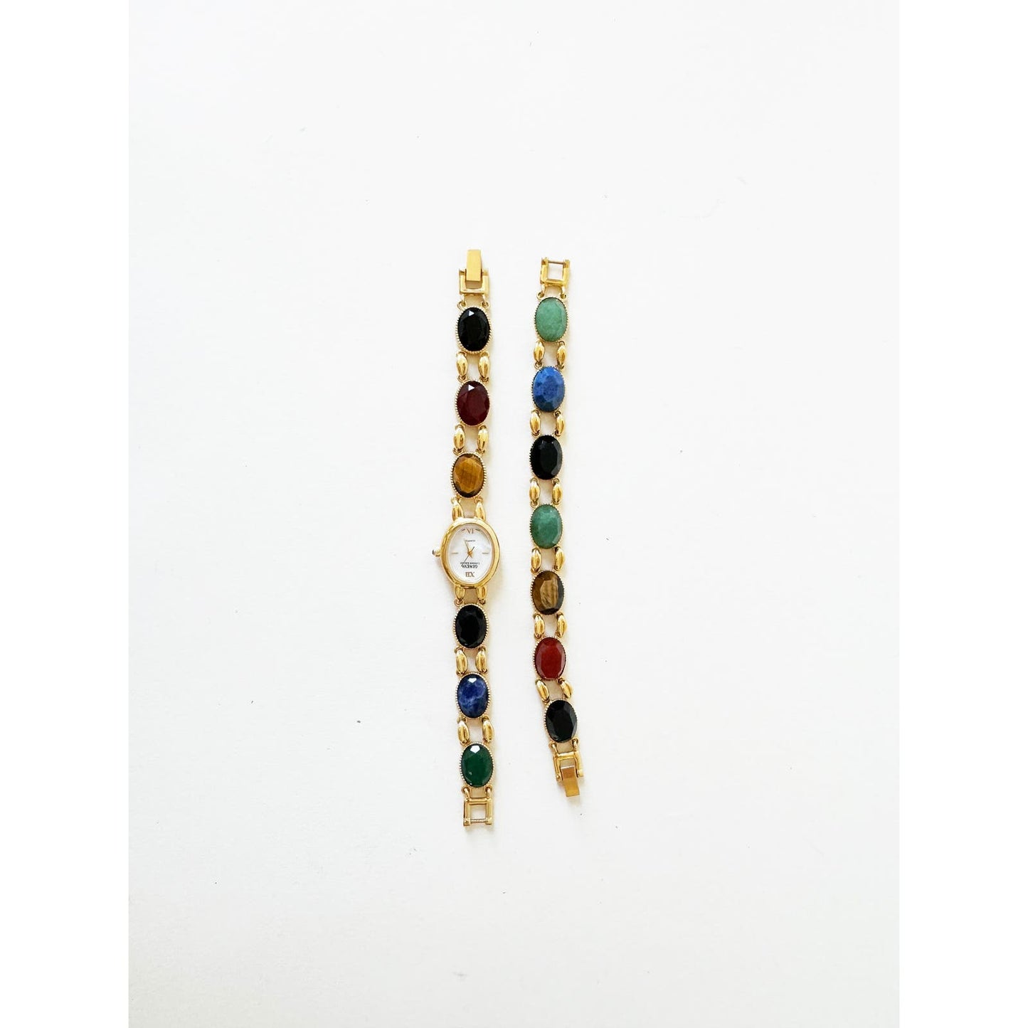 Watch Necklace | Vintage Watch Colorful Stone Choker or Bracelet