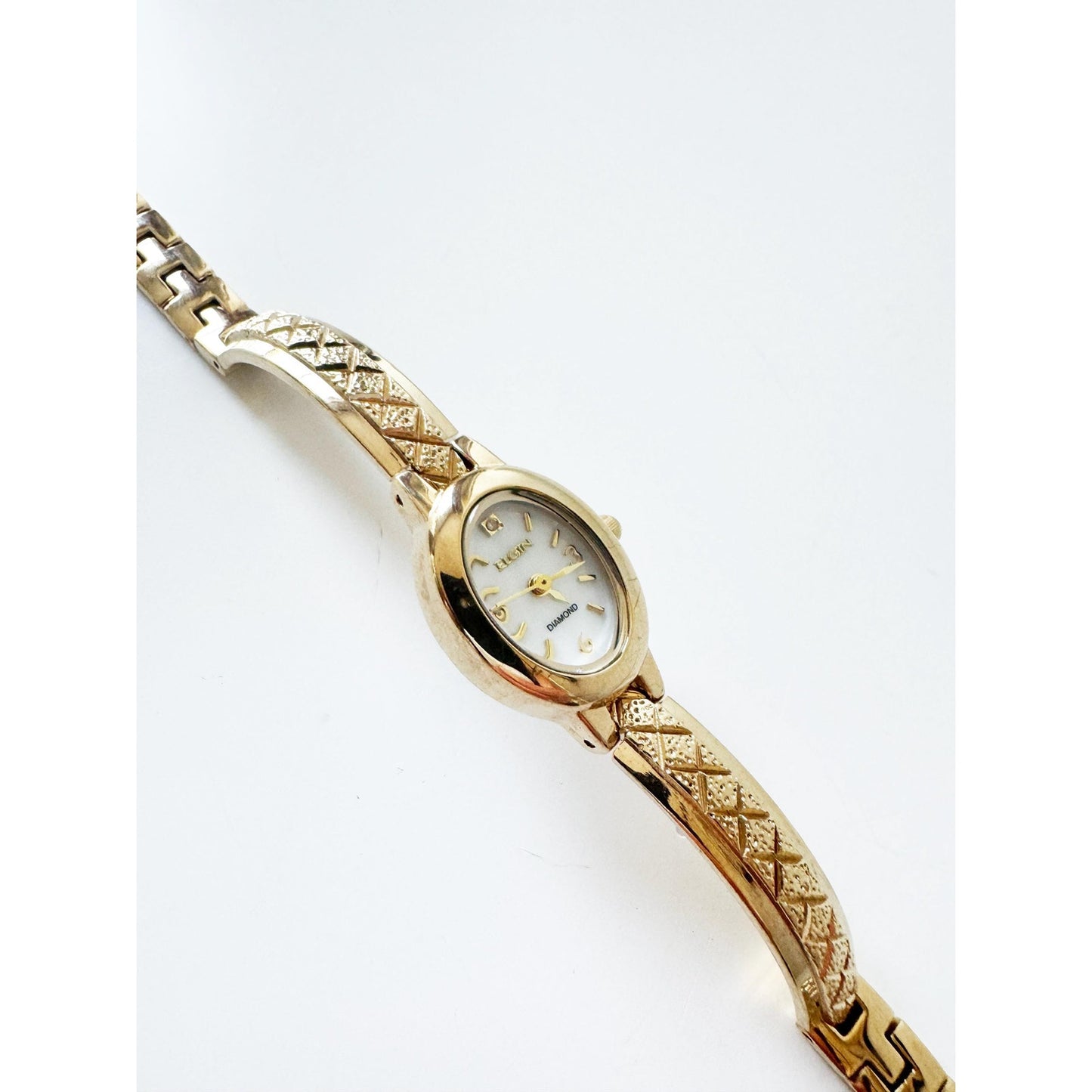 Vintage Small Gold Watch with Oval Face | Elgin