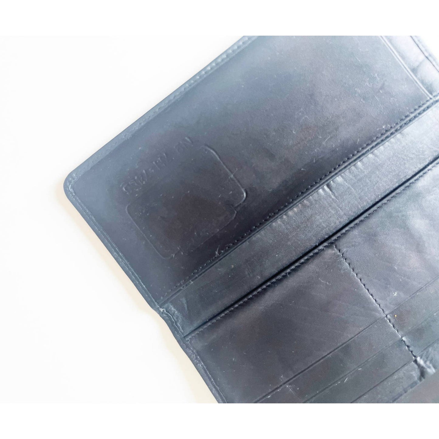 Vintage Coach Black Leather Legacy Wallet | Water Buffalo Combination Wallet Checkbook