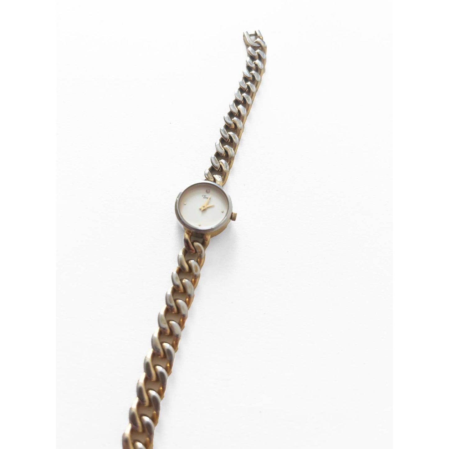 Vintage Gold Timex Watch with Chain Band