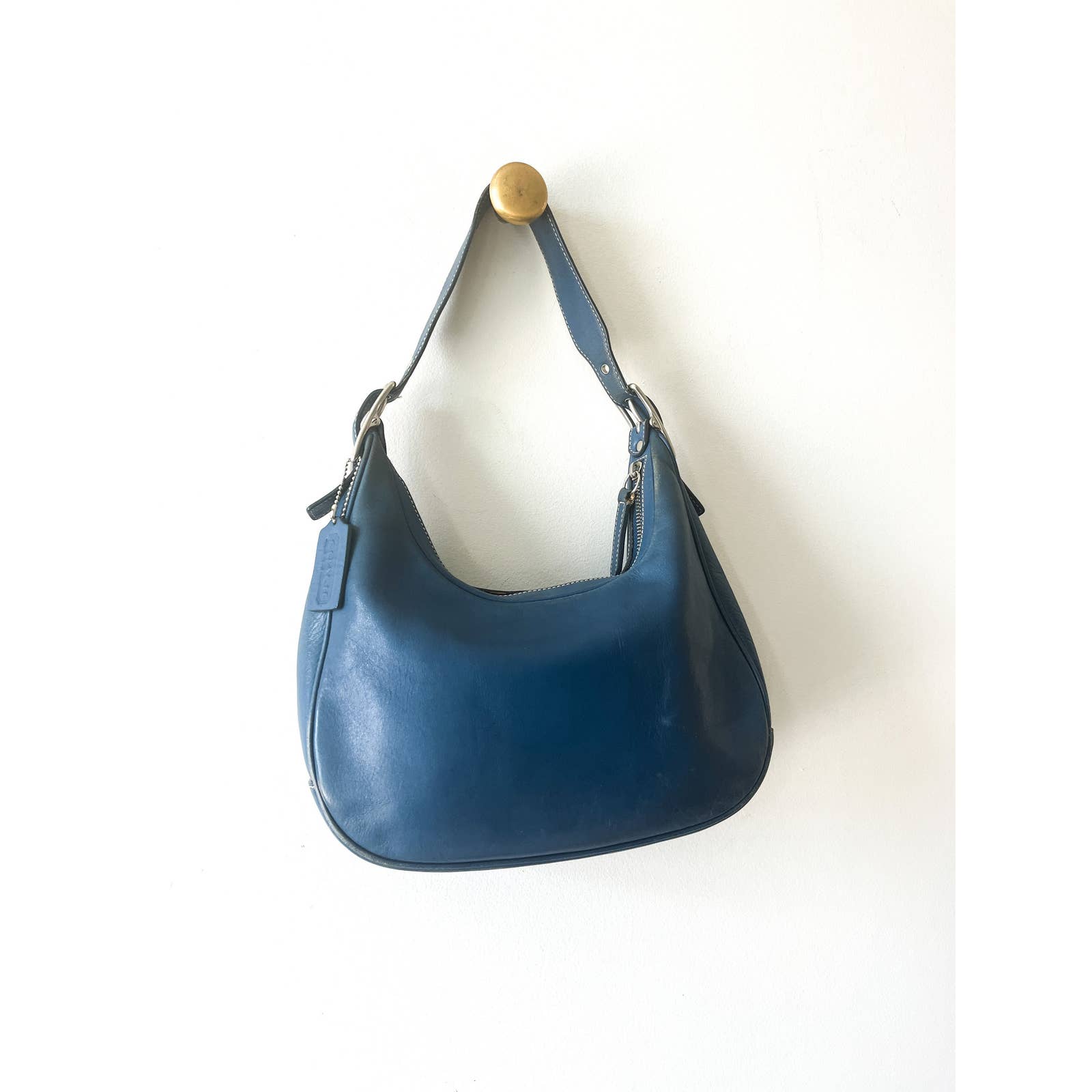 Vintage blue coach online purse