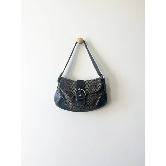 Vintage Y2K Coach Blue Mini Soho Shoulder Bag 