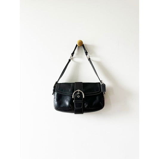 Vintage Coach Black Y2K Two Pocket Purse