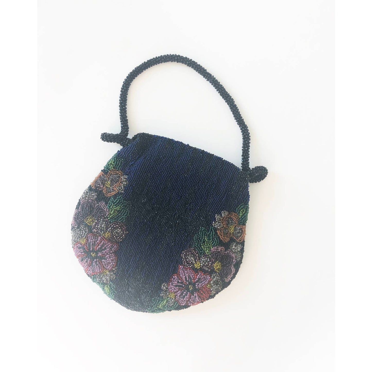 Vintage Floral Beaded Clutch Bag