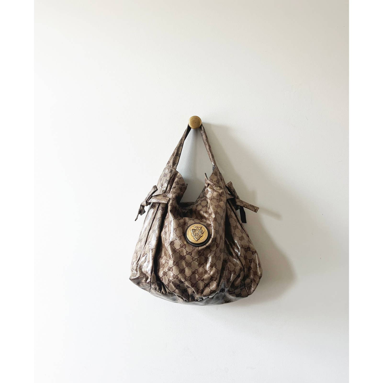 Hobo handbag Gucci Brown in Suede - 40089583